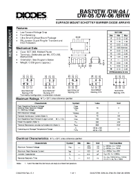 Datasheet BAS70BRW manufacturer Diodes